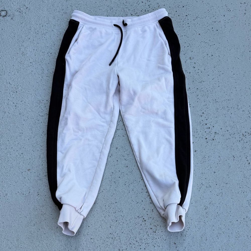 ATM Anthony Thomas Melillo Jogger Sweatpants Cream/Black Size Medium - Picture 6 of 11